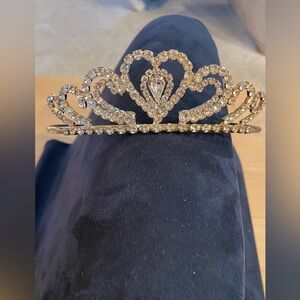 Styles His and Hers Heart Tiara. Worn once for a wedding.